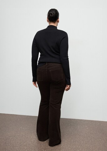 MANGO Flared Jeans 'Violetav' in Brown