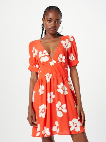 TOPSHOP Summer dress in Orange: front