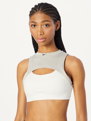 NIKE Bustier Sport-BH in Weiß: predná strana