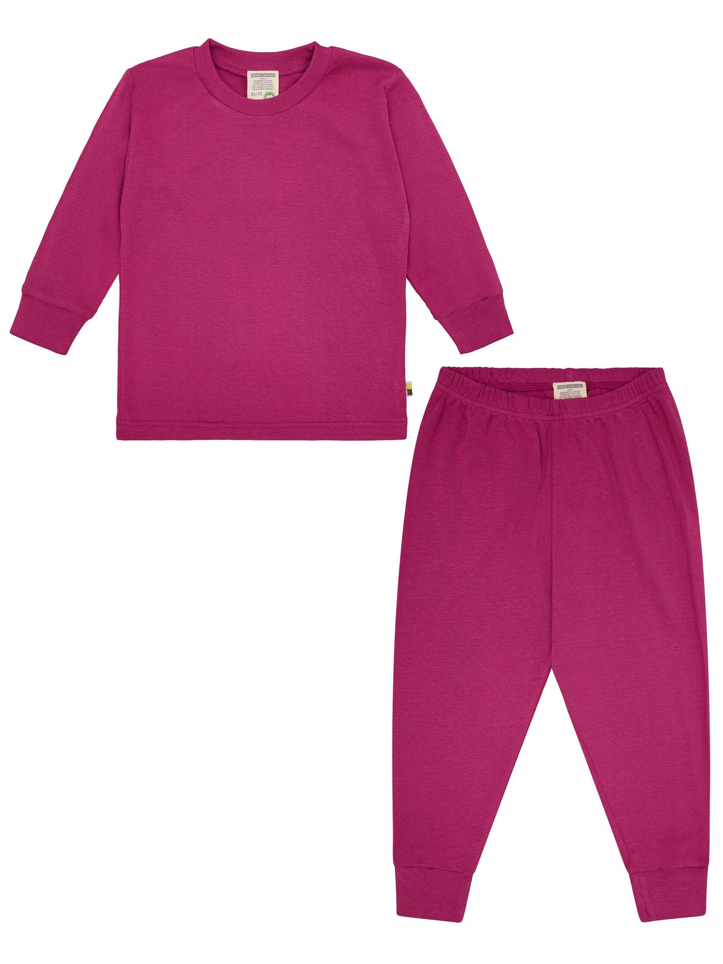 loud + proud Schlafanzug‌‌‌ in Pink: Vorderseite