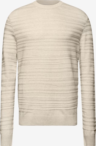 Street One MEN Sweater in Beige: front