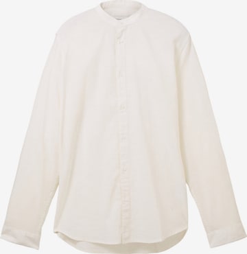 TOM TAILOR DENIM Button Up Shirt in White: front