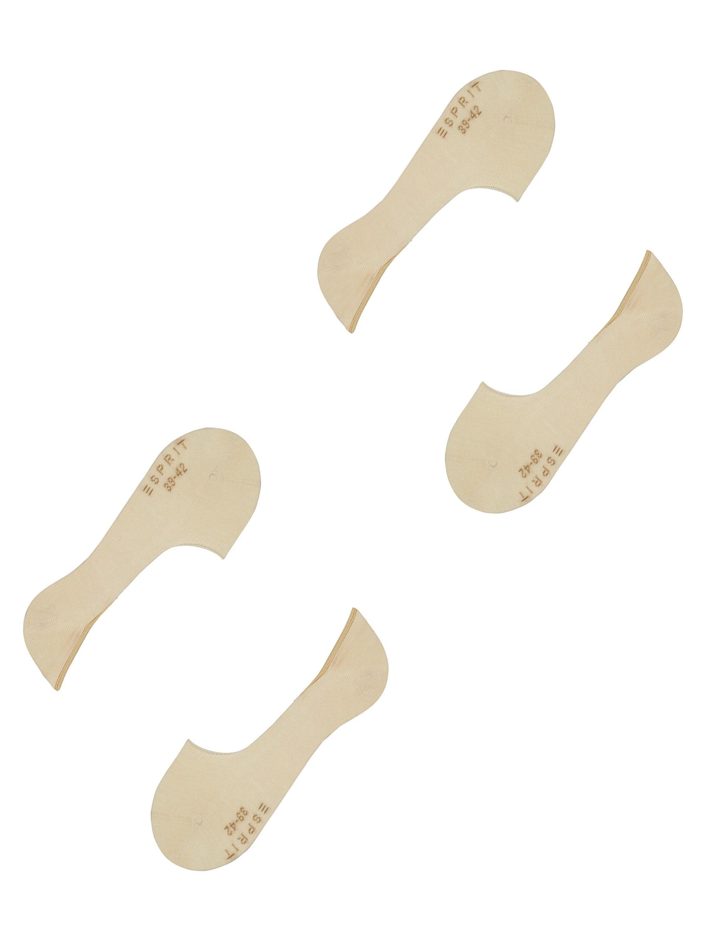 ESPRIT Füßlinge 'Basic Uni 2-Pack'‌‌ in Beige