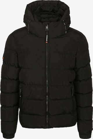Superdry Wintermantel in Schwarz: Vorderseite