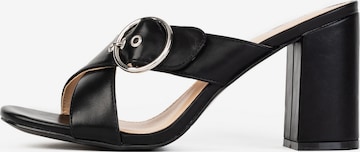 Celena Mules 'Chene' in Black: front