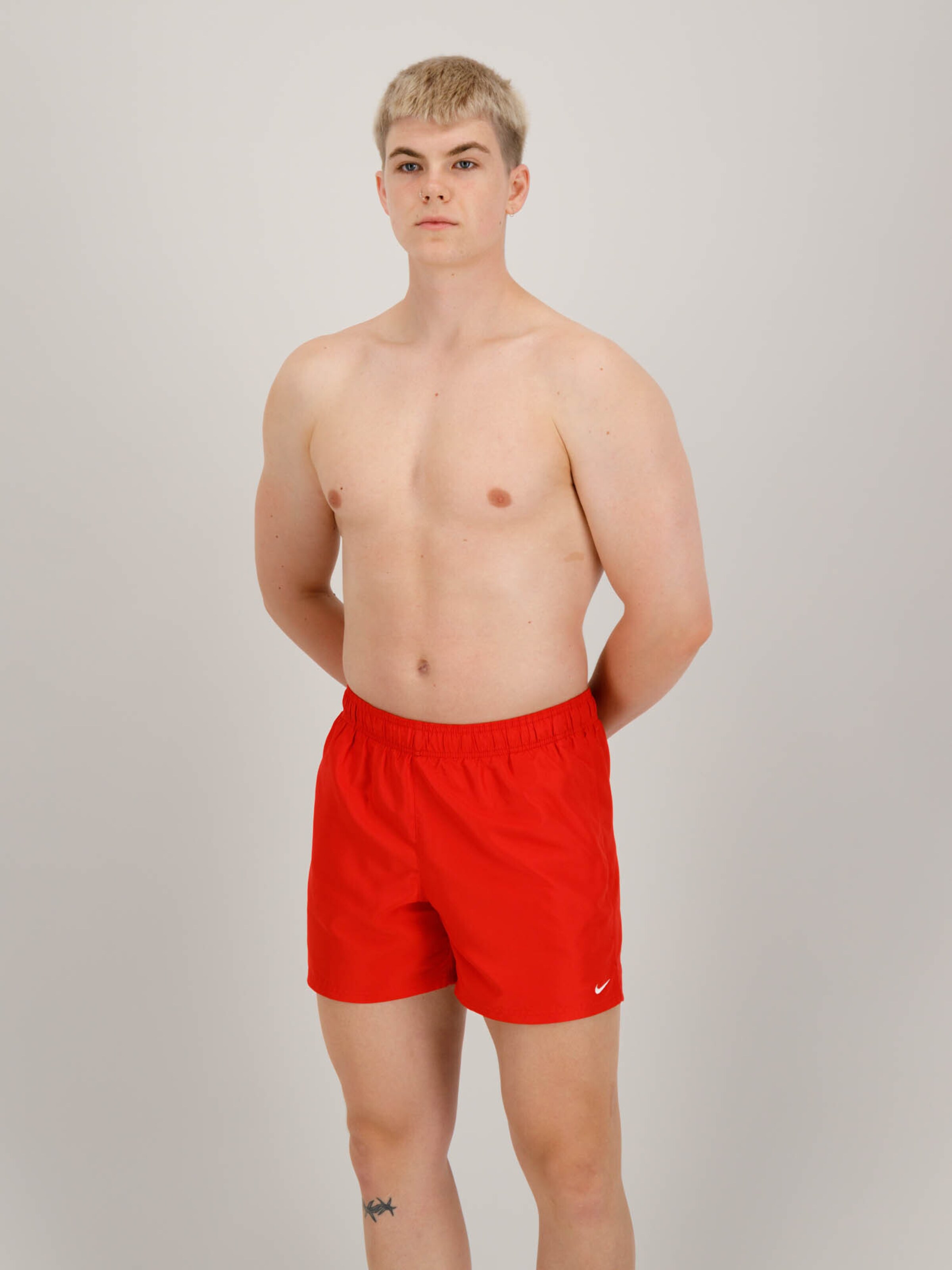 red nike swim trunks