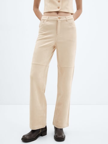 MANGO Regular Broek 'ELINA' in Beige: voorkant