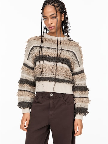 Pull-over Pull&Bear en marron : devant