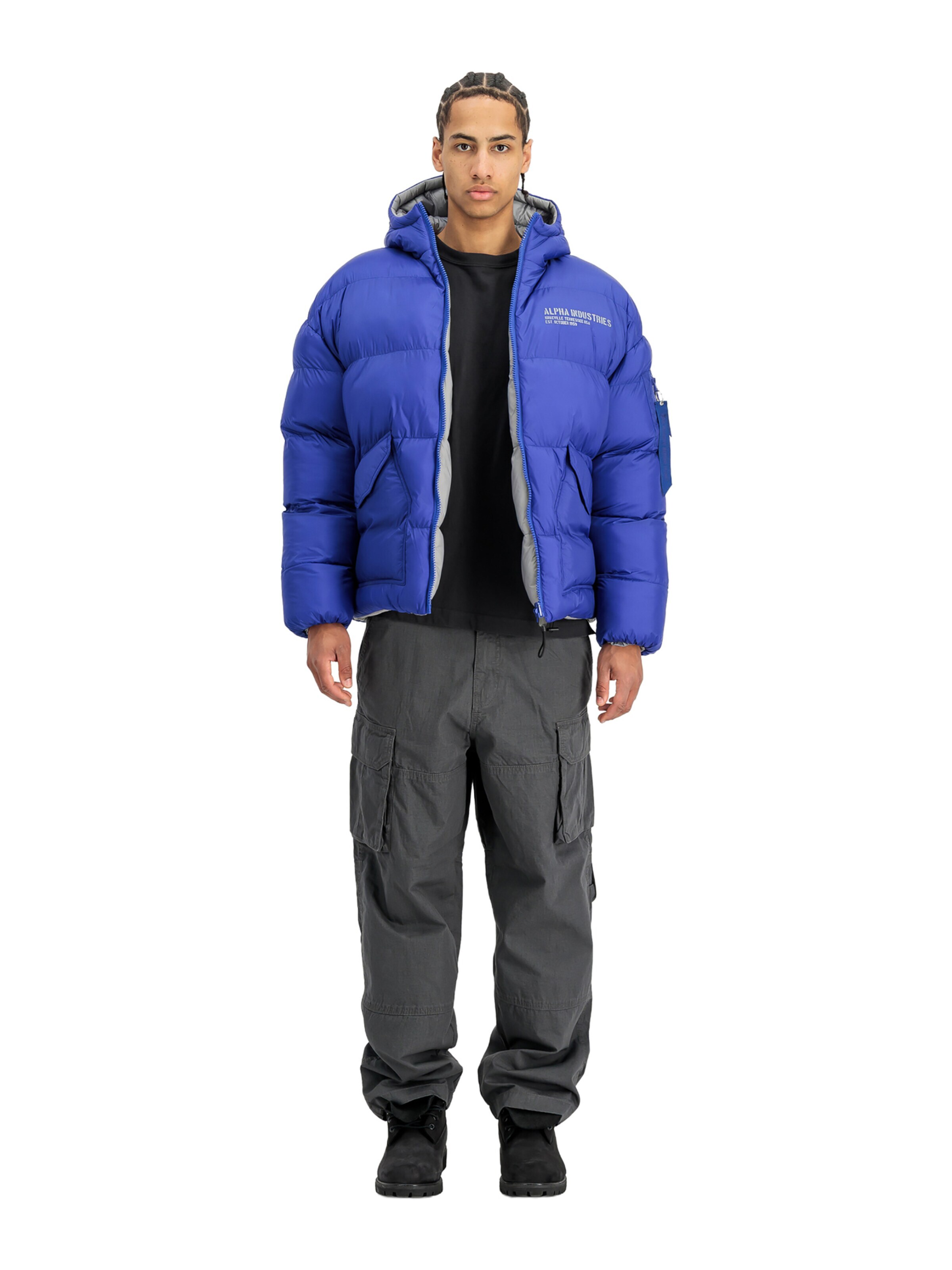 ALPHA INDUSTRIES Winter Jacket 'MA-1' in Blue