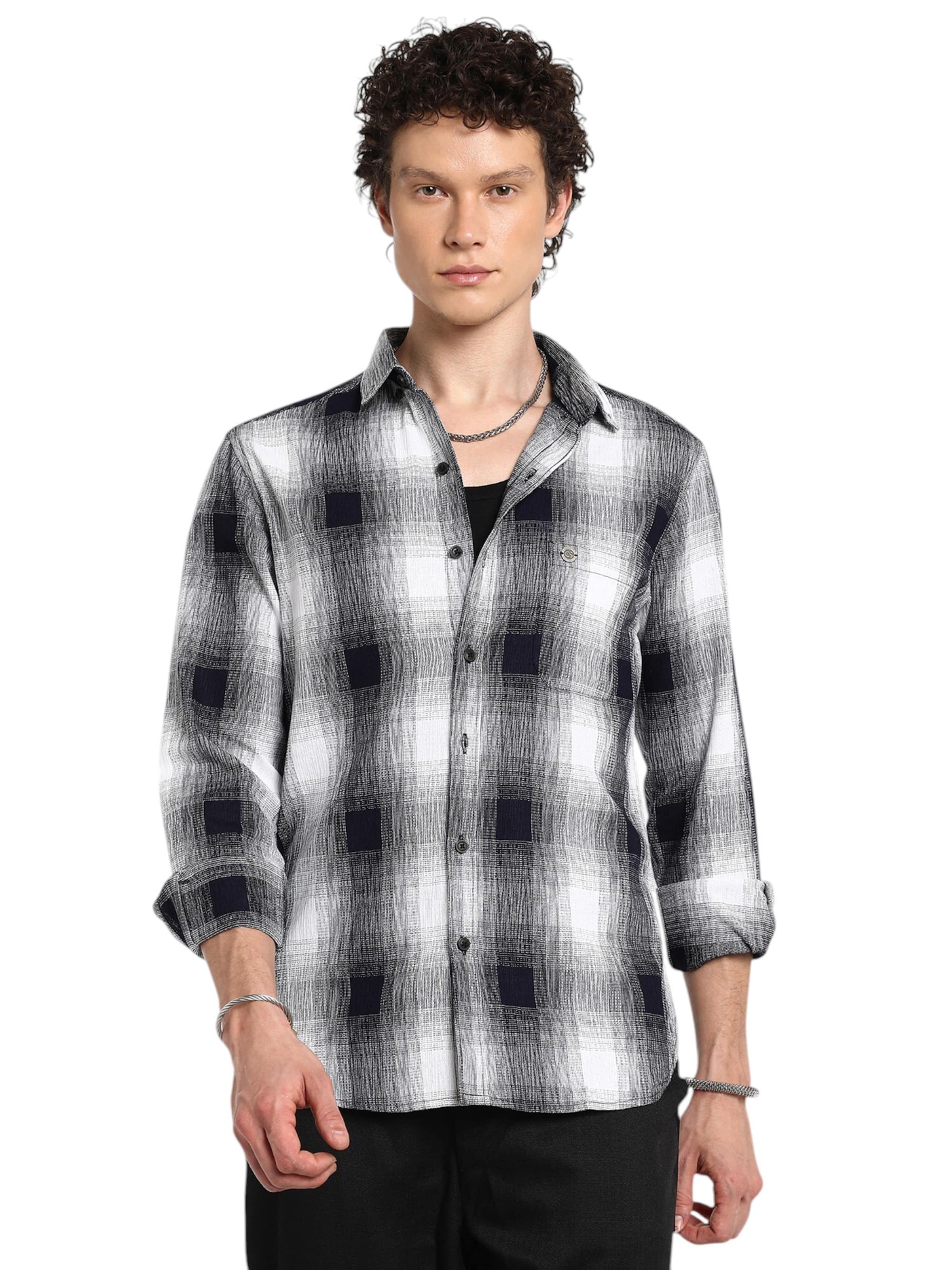 Campus Sutra - Regular Fit Camisa 'Tawnee' em cinzento: frente