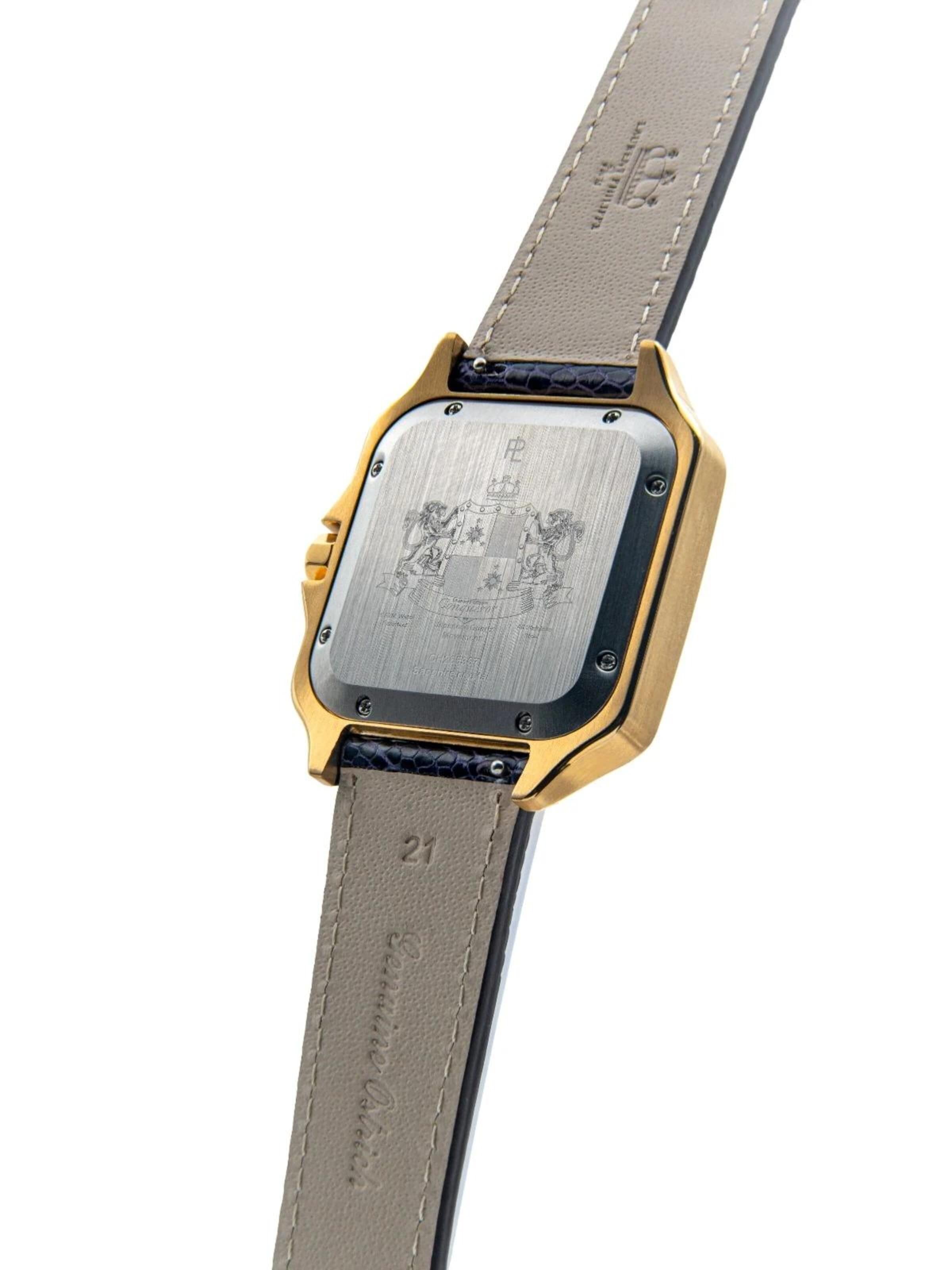 Montre à affichage analogique 'Conqueror The Golden Eye – Mystic Pearl' Laurent Philippe en or