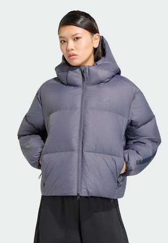 Veste de sport 'Z.N.E.' ADIDAS SPORTSWEAR en gris : devant
