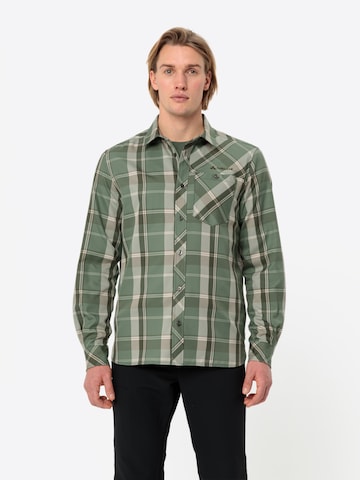 VAUDE Regular fit Athletic Button Up Shirt 'Neshan' in Green: front