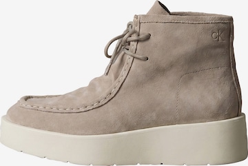 Calvin Klein Regular Schnürstiefelette in Beige: Vorderseite