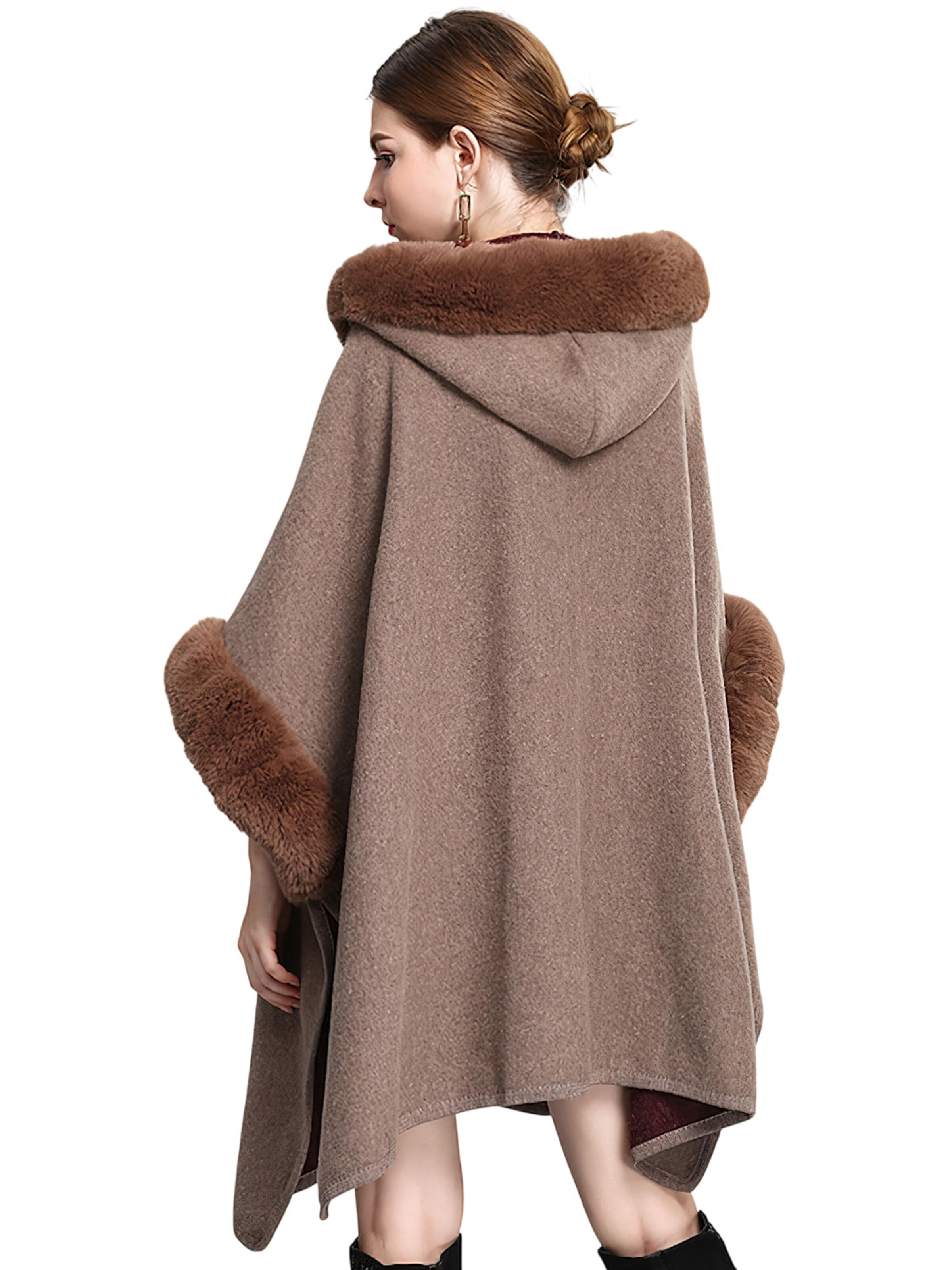 Magicshe Cape 'Cape mit Kapuze' in Brown