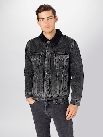 Giacca di mezza stagione 'Type 3 Sherpa Trucker' di LEVI'S ® in nero: frontale