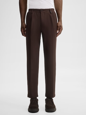 STRELLSON Regular Trousers in Brown: front