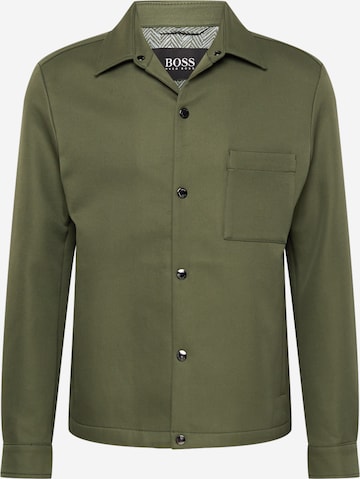 BOSS Black Between-Season Jacket 'Carper' in Green: front