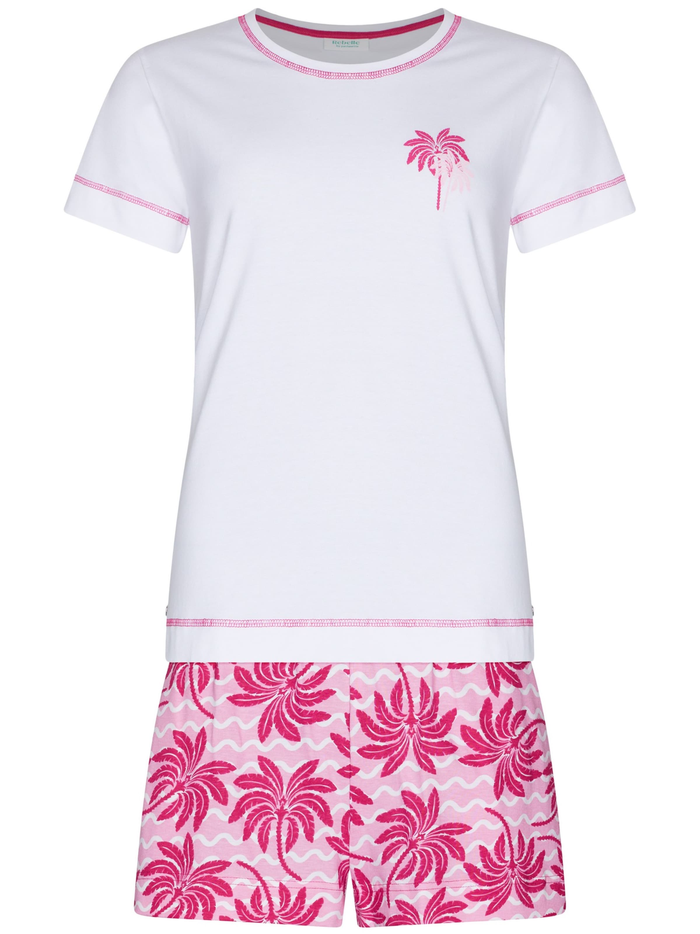 Rebelle Pajama 'Shortama' in White