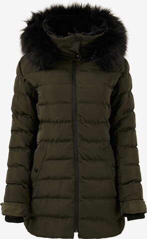 LELA Winter Coat in Green: front