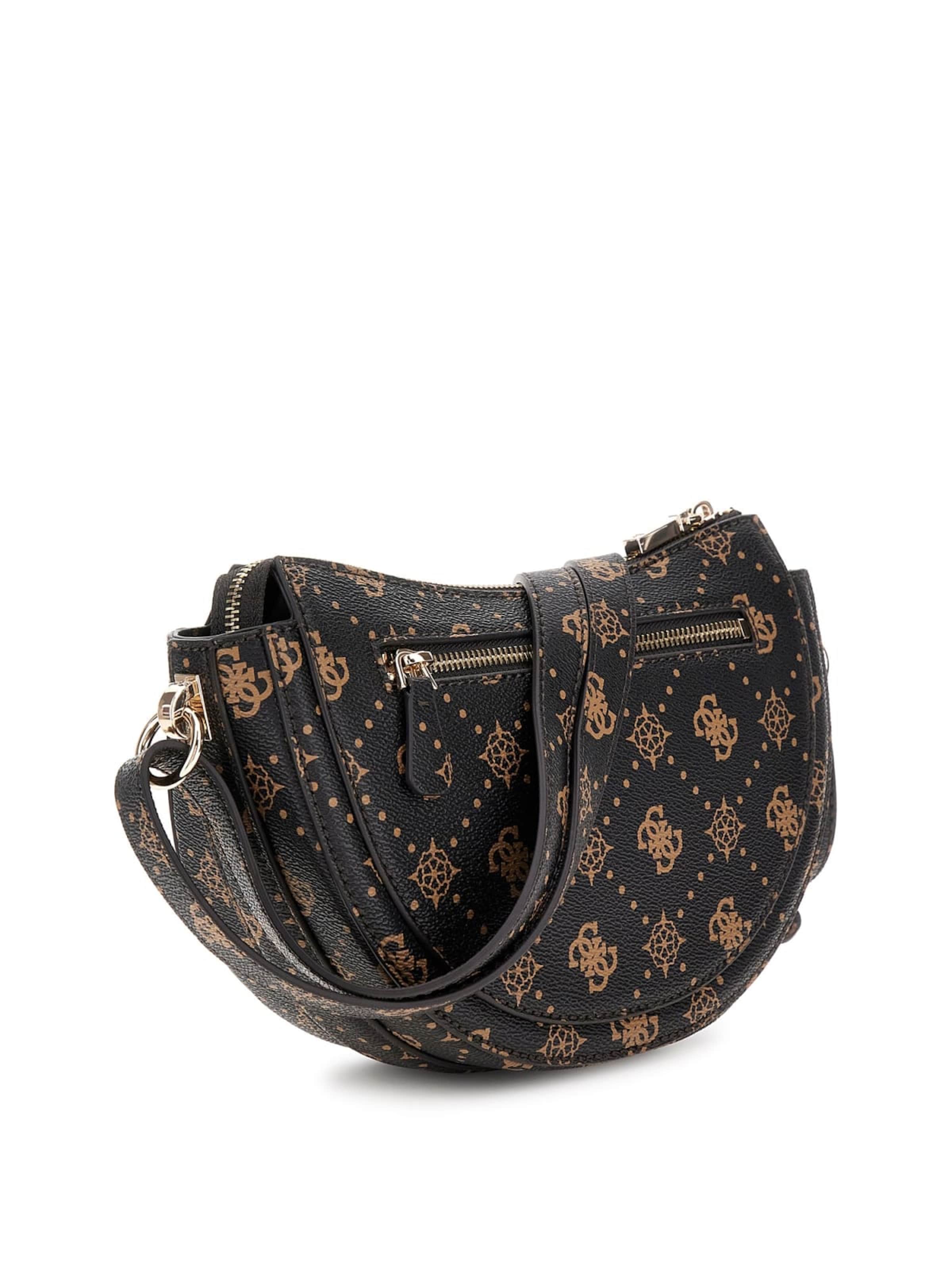 GUESS - Bolso de hombro 'Guess Sac BandouliÃ¨re Silia Girlfriend Sat Espresso Logo GP989018' en marrón