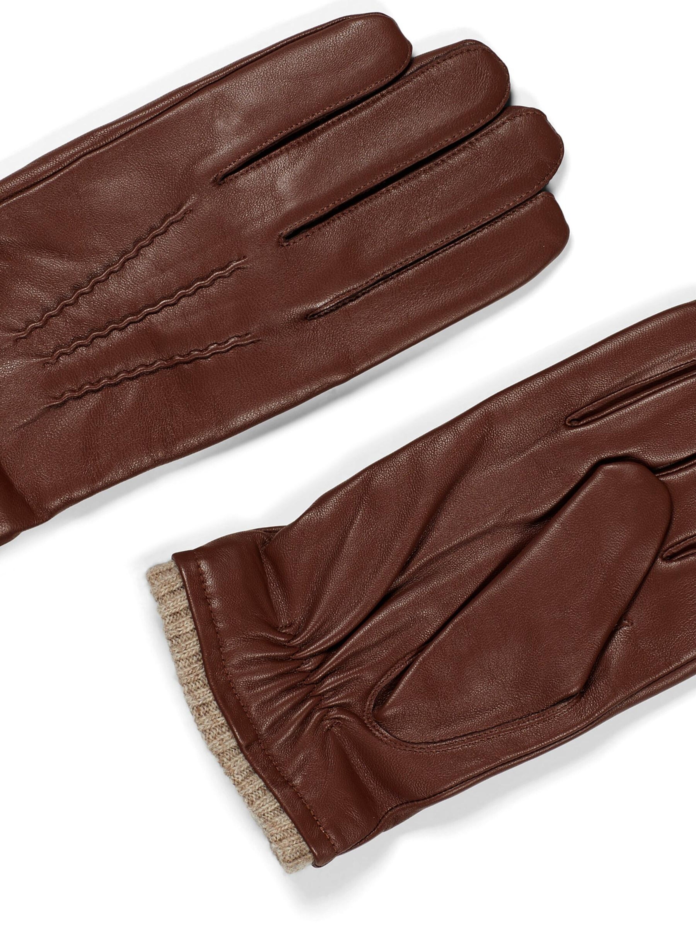 Howard London - Guantes con dedos 'Leather Gloves Ted Brown' en marrón