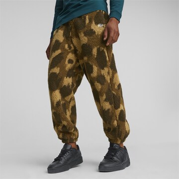PUMA Regular Workout Pants in Brown: front