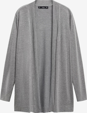 MANGO Knit Cardigan 'ALMA' in Grey: front