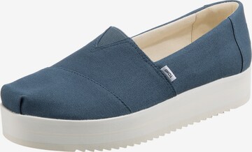 TOMS Slip-Ons in Blue: front