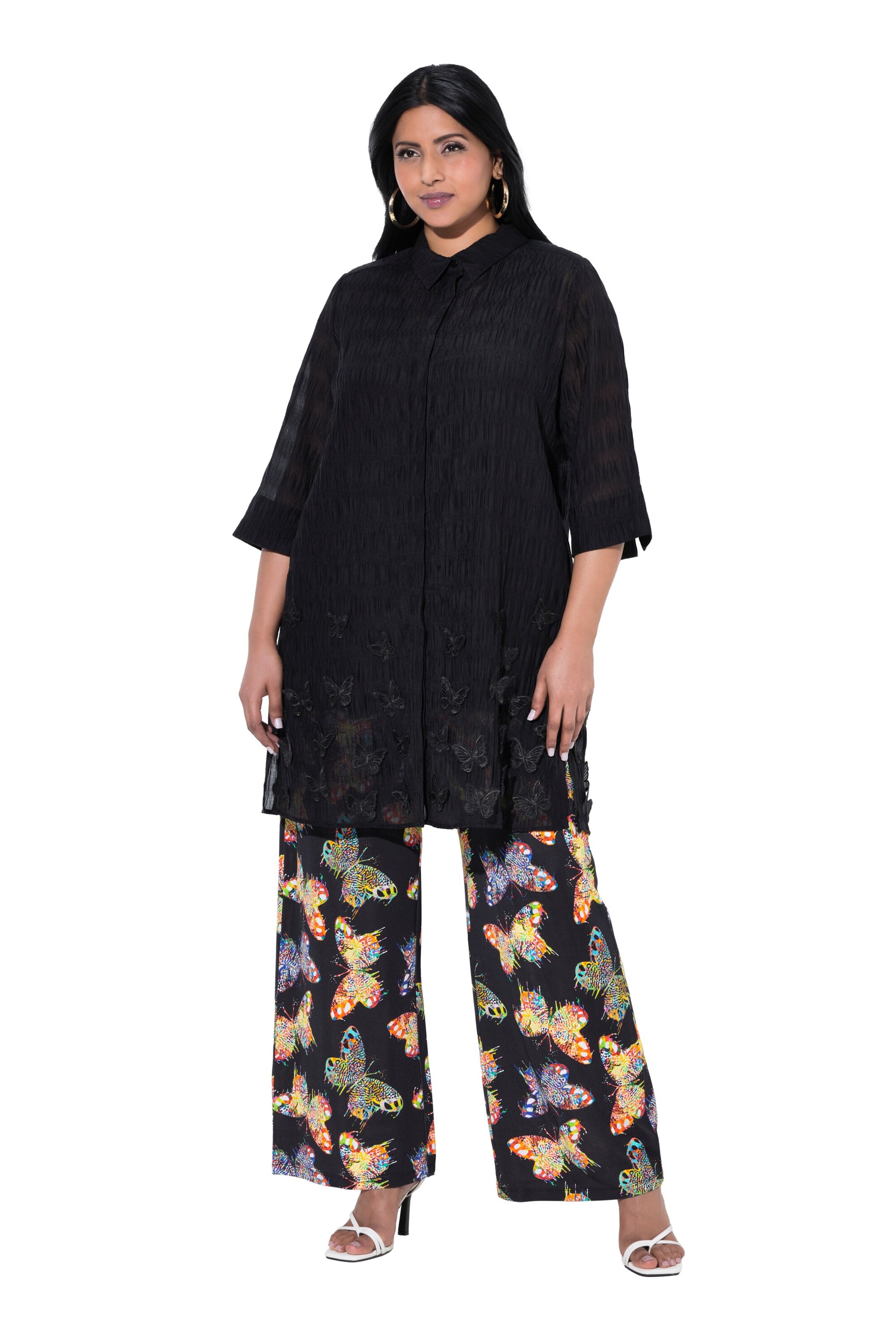 Ulla Popken Tuniek in Zwart: voorkant