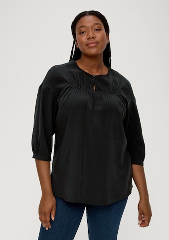 TRIANGLE Blouse in Zwart: voorkant