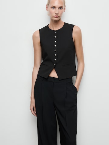 Gilet de costume 'Gabo' MANGO en noir : devant