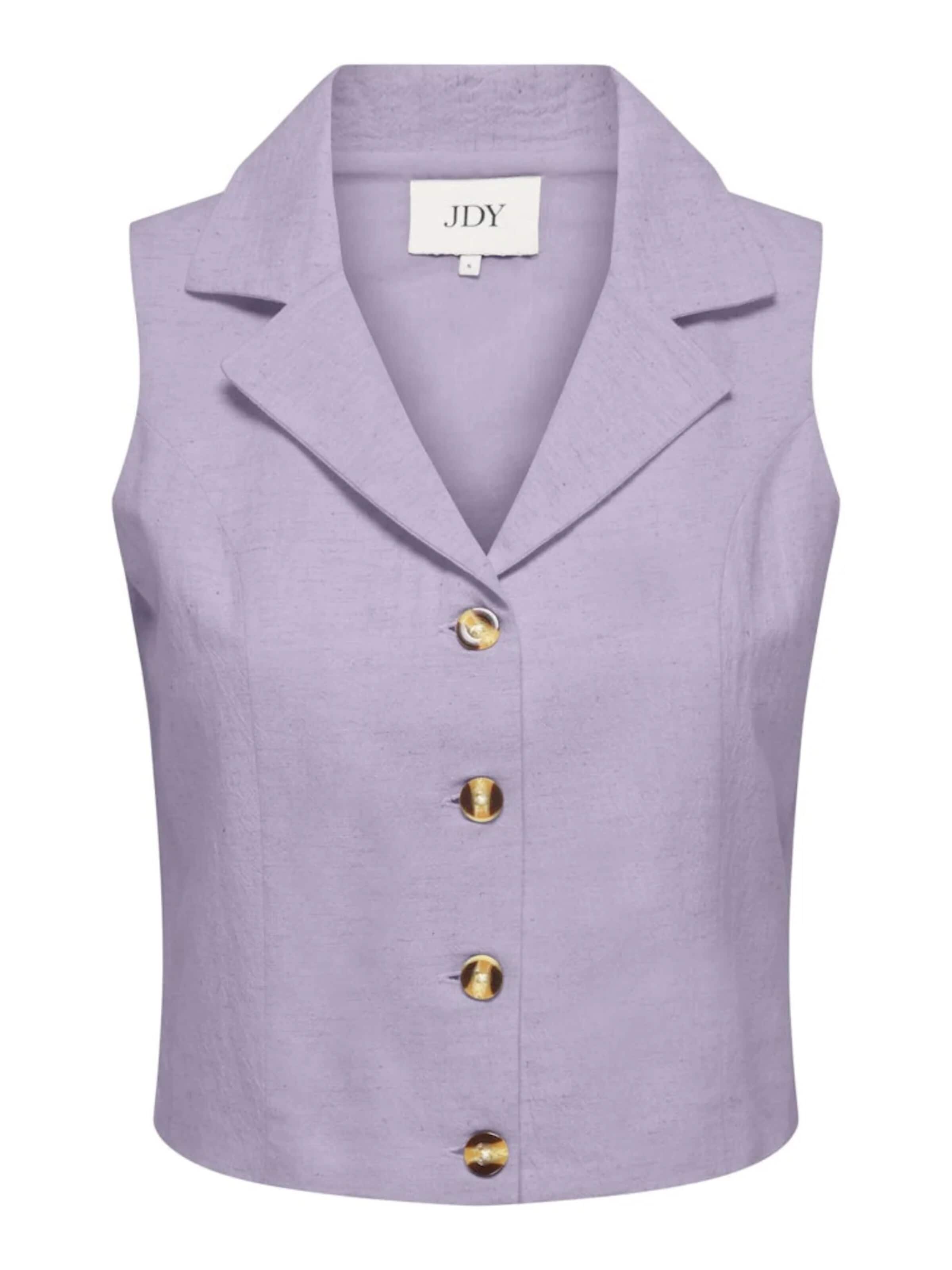 JDY Bodywarmer 'JDYMILAN LINEN WAISTCOAT' in Lila: voorkant