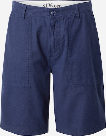 s.OliverLoosefit Hlače 'Detroit' - plava boja: prednji dio