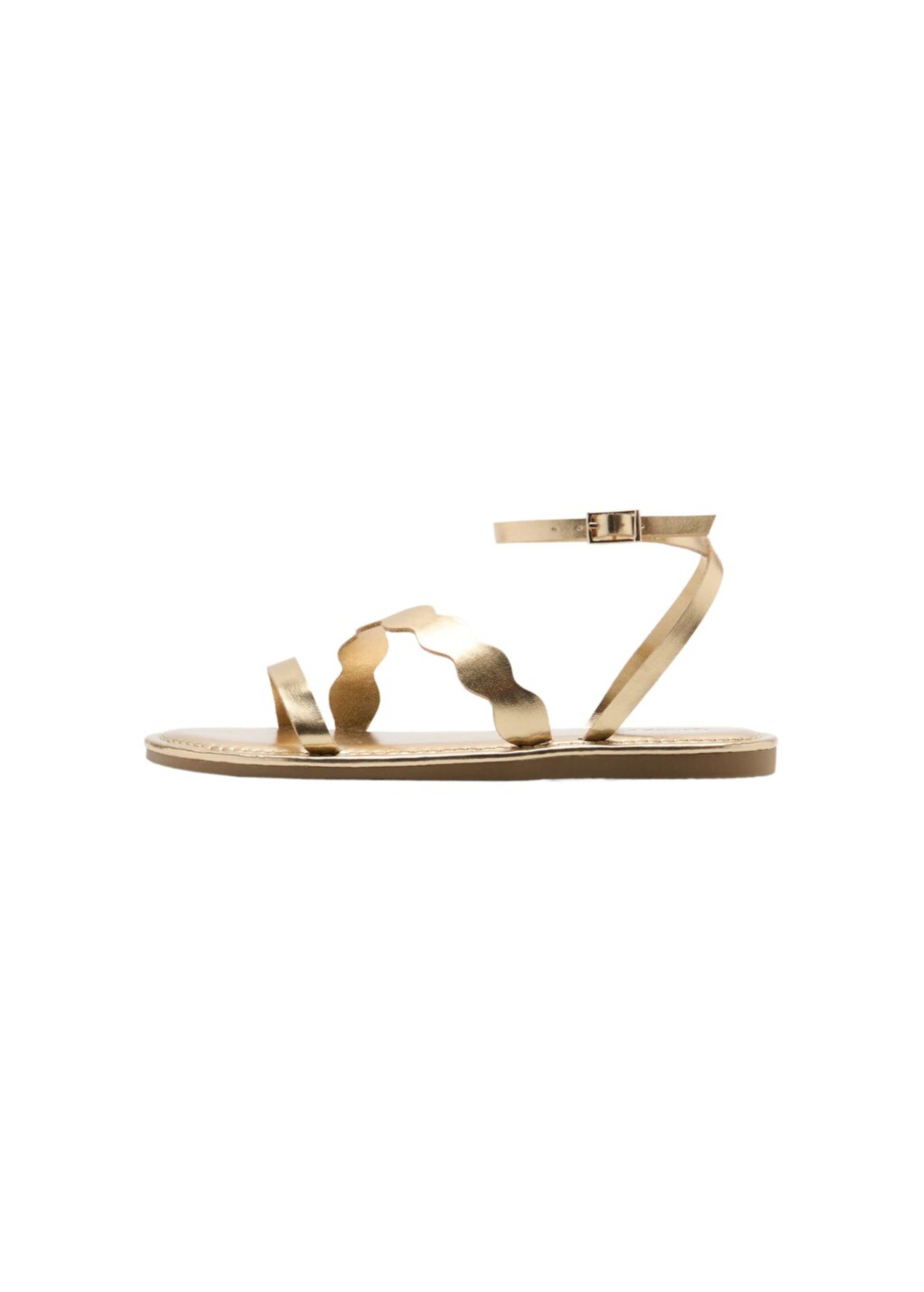 MANGO KIDS Sandals 'Wave' in Gold: front