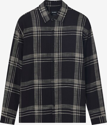 Pull&Bear Comfort fit Ing - fekete: elől