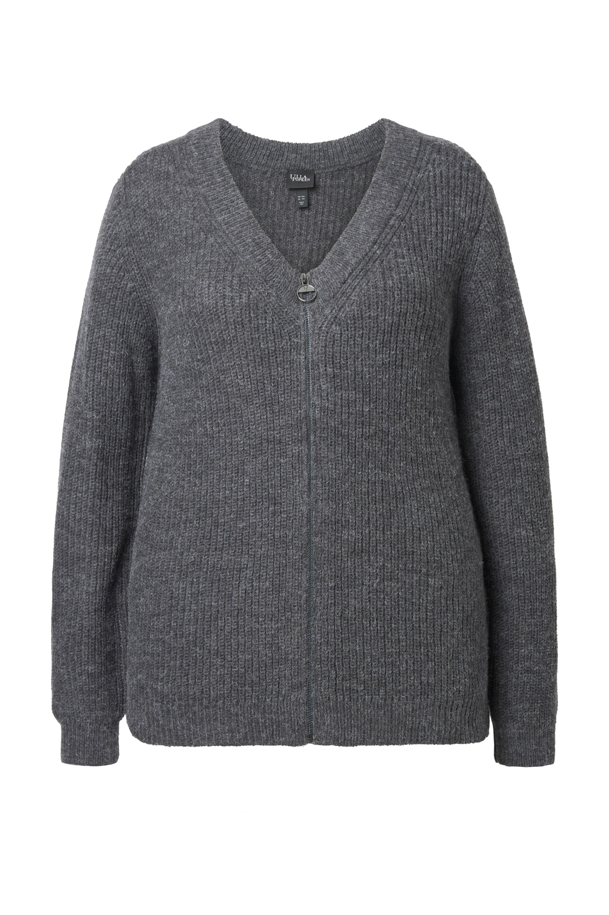 Ulla Popken Knit cardigan in Grey: front