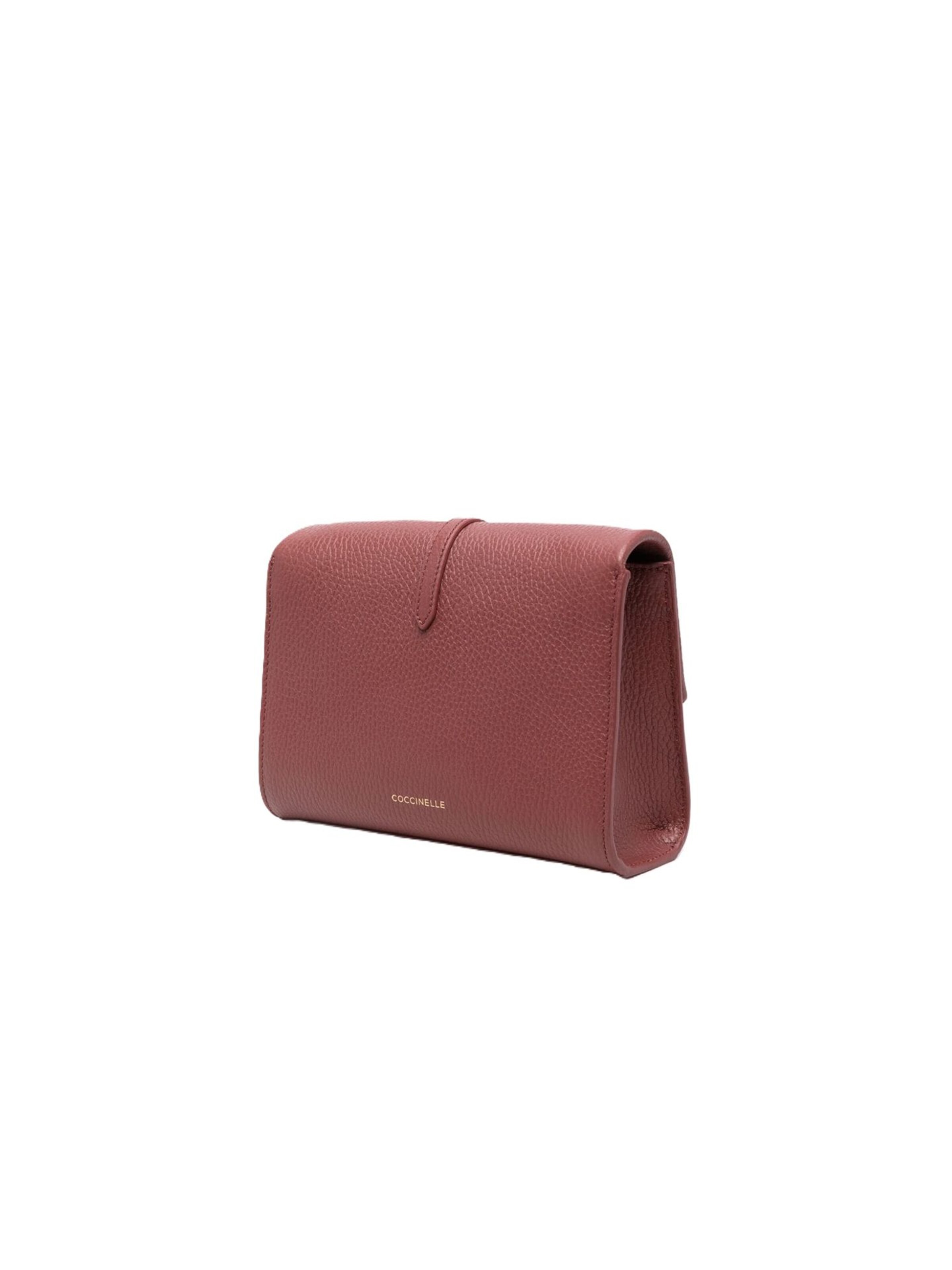 Coccinelle Schoudertas 'Coccinelle Dorian Mini Bag Grained Leather' in Bruin
