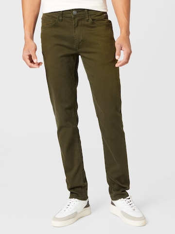 BLEND Slim fit Chino trousers 'Twister' in Green: front
