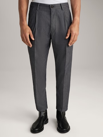 JOOP! Jeans Tapered Trousers with creases 'Lead' in Grey: front