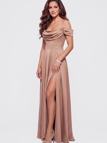 Ombre Strickkleid‌‌‌‌‌ in Beige: Vorderseite