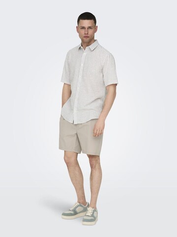 Only & Sons Regular Shorts 'Tel' in Beige