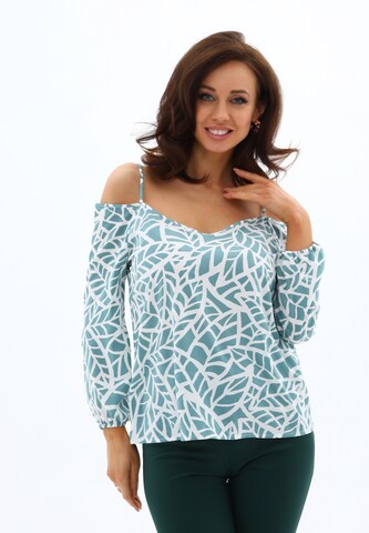 Awesome Apparel Blouse in Groen: voorkant