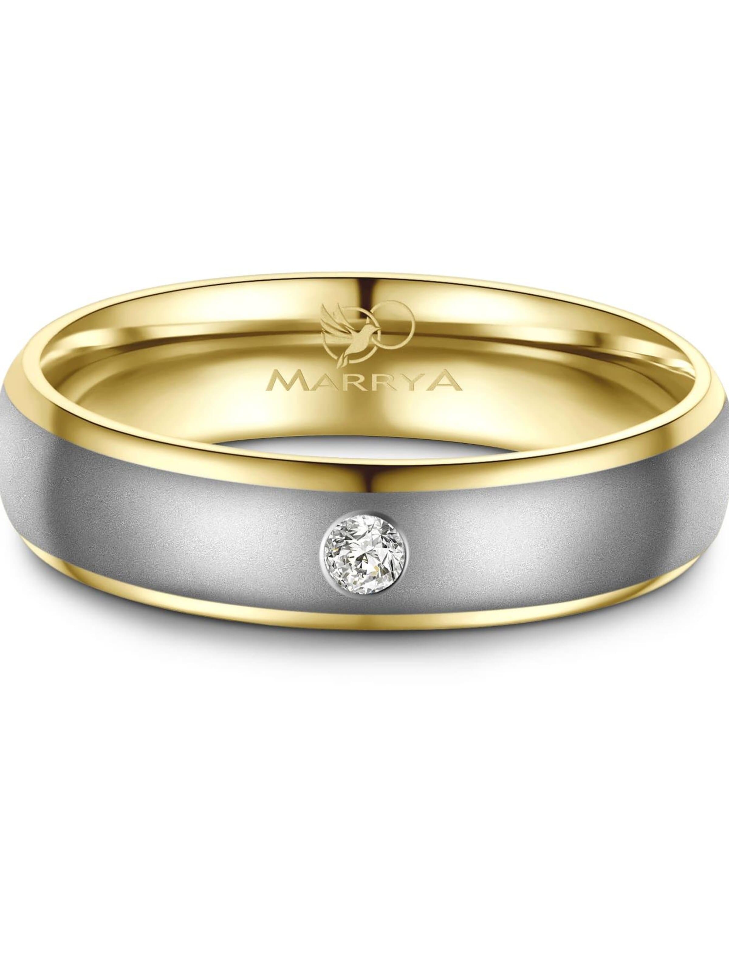 MARRYA Ring 'MARRYA ES-14 Ehering aus Edelstahl - Silberfarben & Goldfarben' i silver