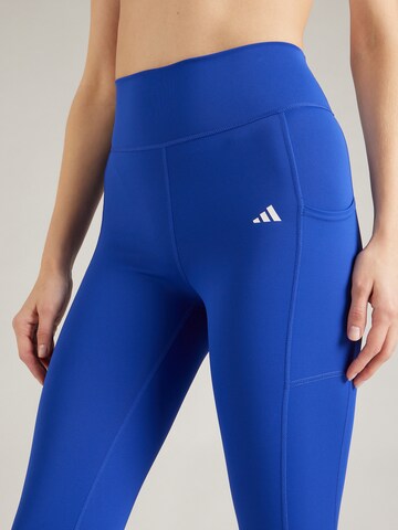 ADIDAS PERFORMANCE Skinny Sportbroek 'Optime' in Blauw