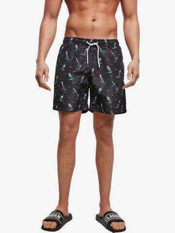 Urban Classics Board Shorts in Black: front