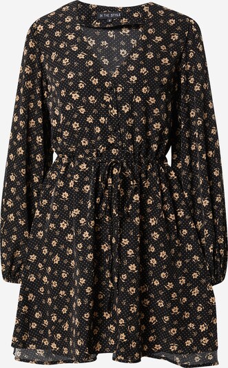 Rochie tip bluză In The Style pe maro deschis / negru, Vizualizare produs