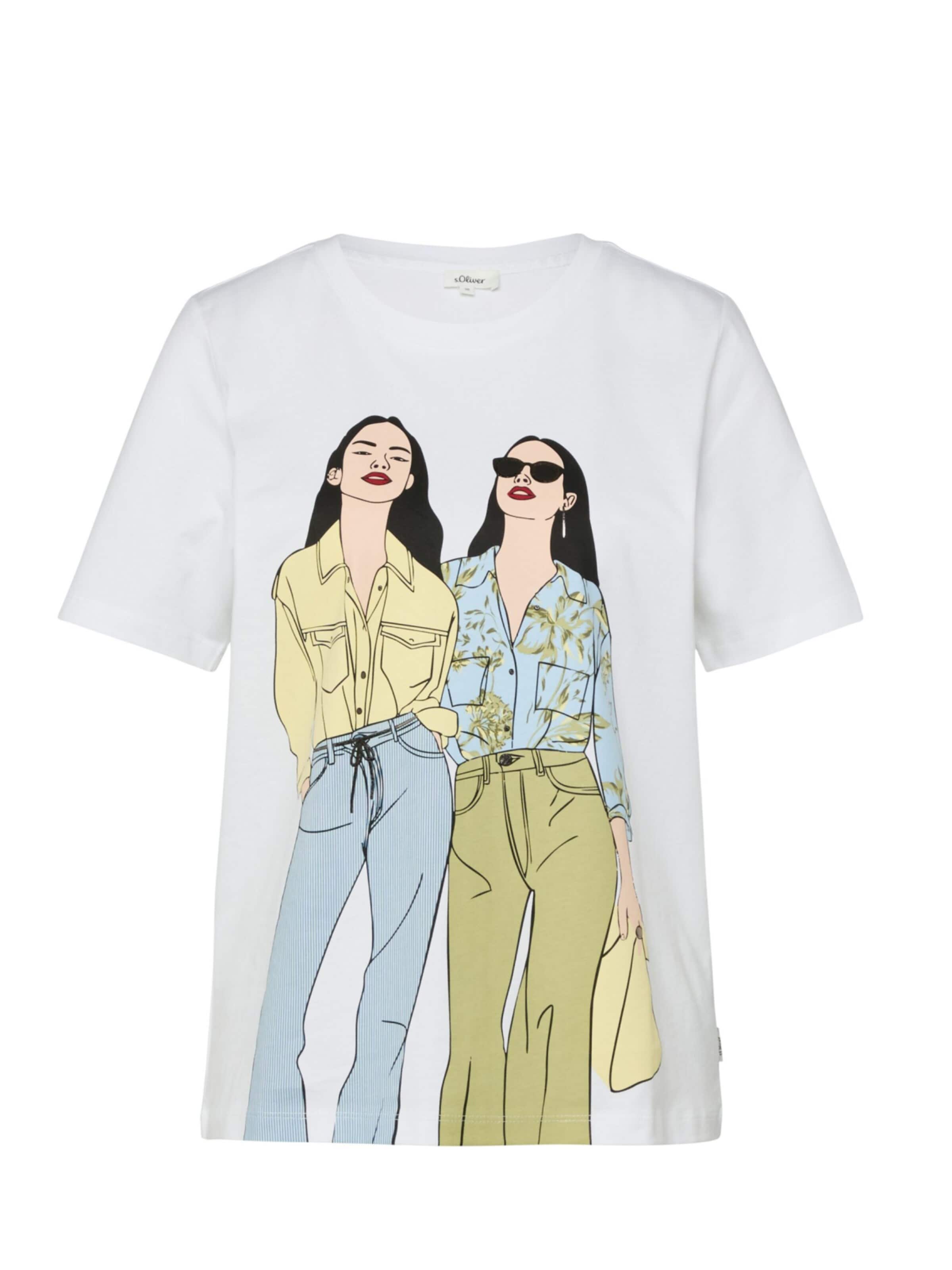 s.Oliver Shirt 's.Oliver - Dames t-shirt' in XXL in de kleur Wit, Productweergave