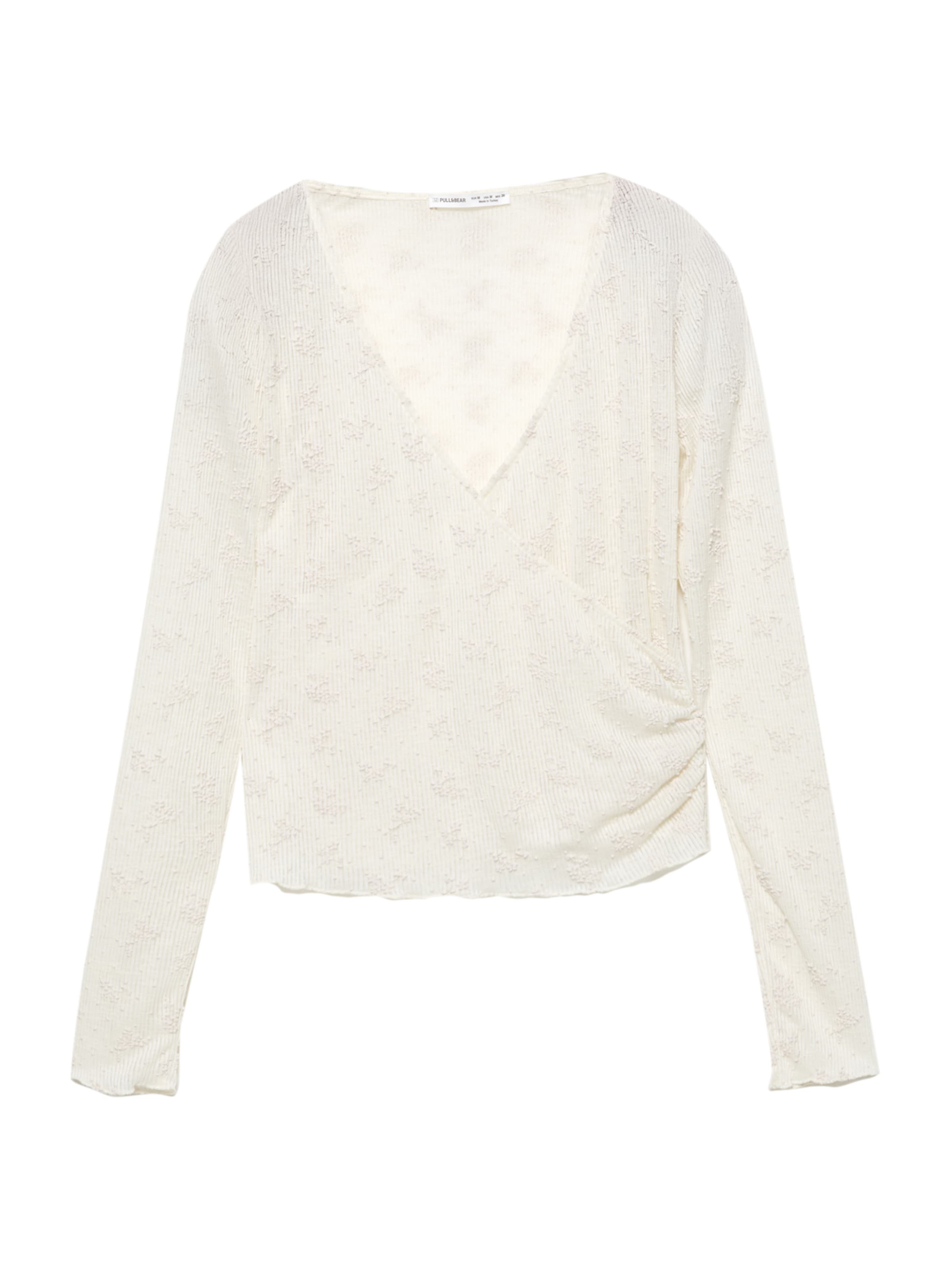 Pull&Bear Shirt in Beige: Vorderseite