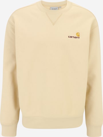 Carhartt WIP Sweatshirt 'American Script' in Bruin: voorkant